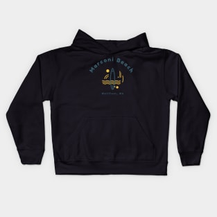 Marconi Beach Surfing Wellfleet Kids Hoodie